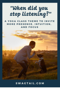 Listening is one of the most important tools you utilize as a yoga teacher. It allows you to be present and more deeply connect with your students. But what do you do when your students stop listening? This class theme focuses on slowing down, embracing the unknown, and building the skill of hearing--both on and off of the yoga mat.